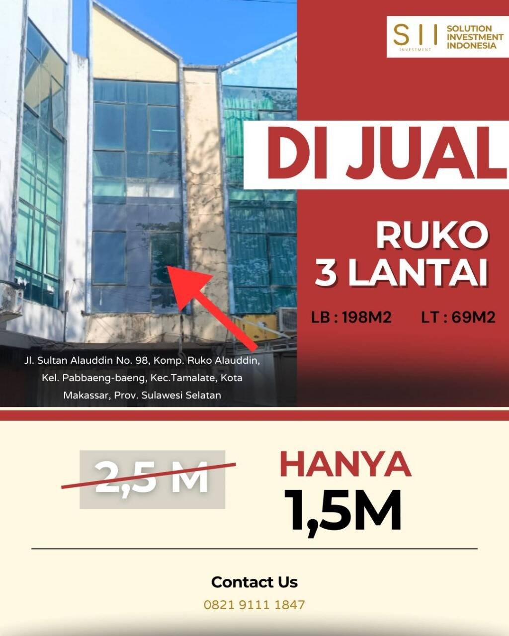 Dijual Ruko Strategis 3 Lantai | Indohouses